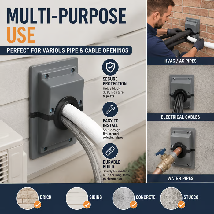 🏠 Wall Penetration Cover Plate Kit