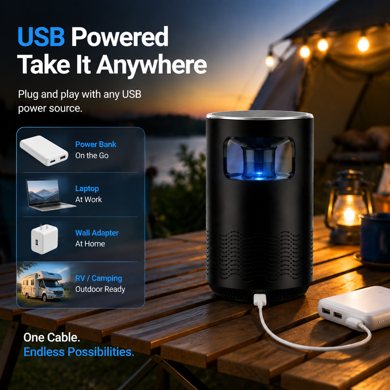 🦟360° UV Mosquito Killer Lamp – No More Bites, No More Smelly Sprays