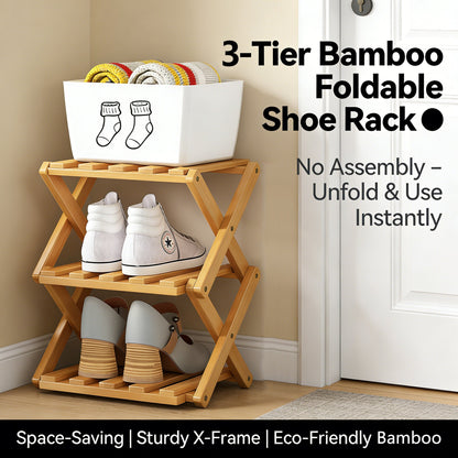 👟The 9-Tier Bamboo Rack: 3-Tier, 6-Tier, and 9-Tier No-Assembly Storage Solution!