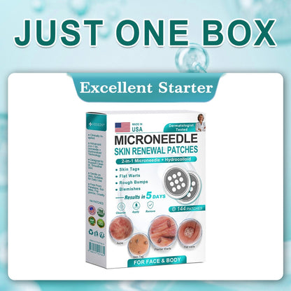 Hiskin ® 2-in-1 Microneedle & Hydrocolloid Patch👨‍⚕️ | Removes raised moles, acne, flat warts, and skin tags | Helps improve wrinkles, scars, and blemishes | Invisible patches for face and body💖