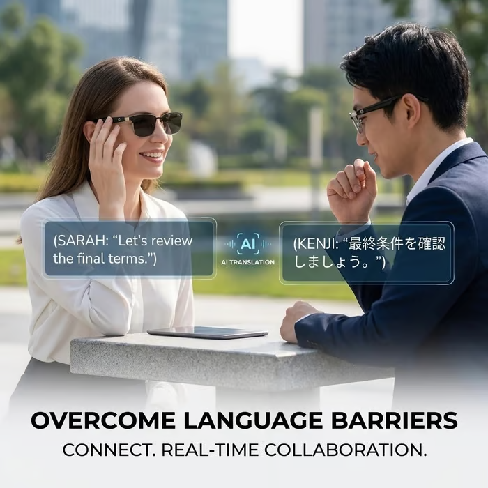Real-time AI translation, 4K recording, and full-scene voice control — your portable cinema and personal assistant in one.