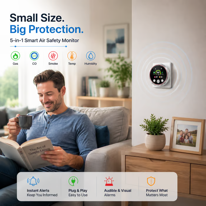 🏠 5-in-1 Smart Air Safety Monitor
