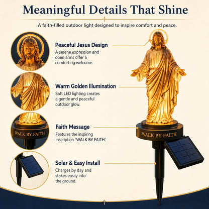 ✝️ Walk by Faith Solar Jesus Garden Light