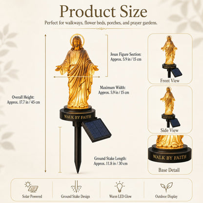✝️ Walk by Faith Solar Jesus Garden Light