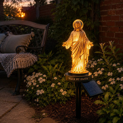 ✝️ Walk by Faith Solar Jesus Garden Light
