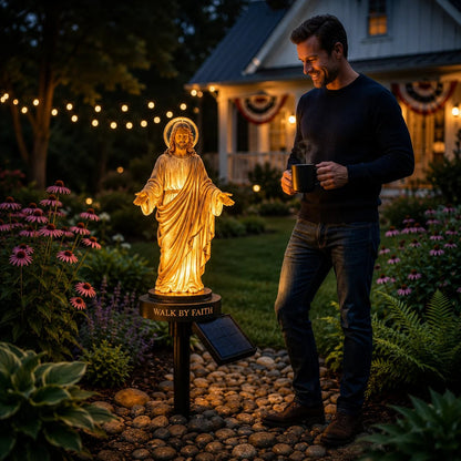 ✝️ Walk by Faith Solar Jesus Garden Light