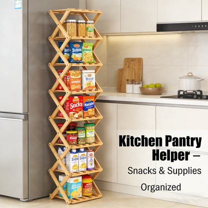 👟The 9-Tier Bamboo Rack: 3-Tier, 6-Tier, and 9-Tier No-Assembly Storage Solution!