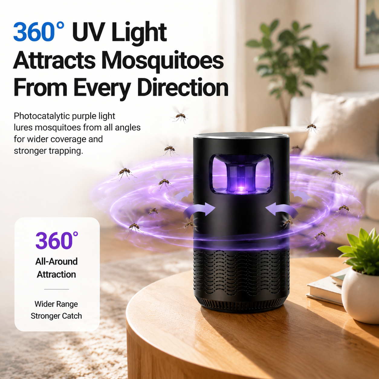 🦟360° UV Mosquito Killer Lamp – No More Bites, No More Smelly Sprays