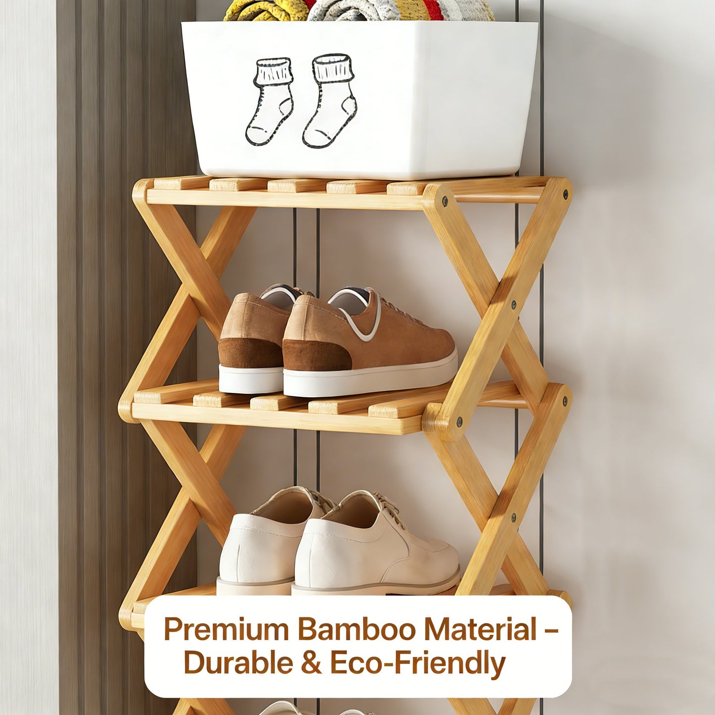 👟The 9-Tier Bamboo Rack: 3-Tier, 6-Tier, and 9-Tier No-Assembly Storage Solution!